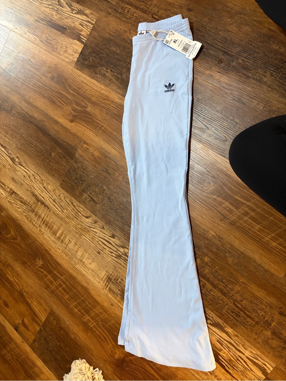 adidas Light Blue Ribbed Pants